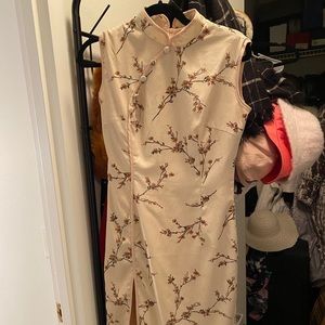 Flower print cheongsam